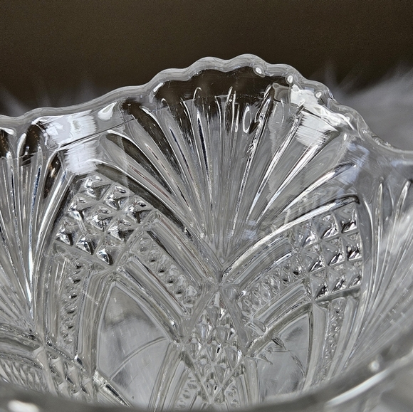 Vintage EAPG Art Clear Pressed Glass Flower Bud Vase 8 in Antique - Picture 11 of 11